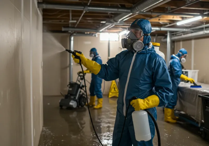 Basement Sanitization and Antimicrobial Treatment process in Inwood, NY